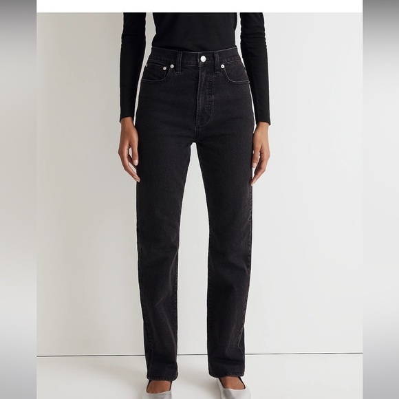 Madewell the 90s straight jean belmere black wash - Picture 2 of 8